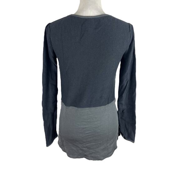 Indigenous Shirt Organic Cotton Top Long Sleeve Side Slit Round Neck Size XS - Picture 3 of 6